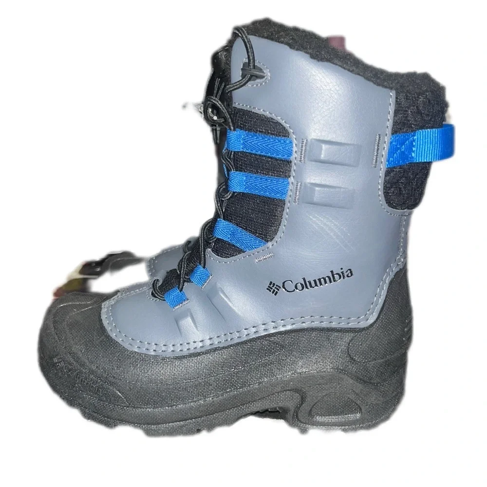 NWT Columbia Bugaboot Celsius Insulated Waterproof Snow Boot,Shark/Bright Indigo